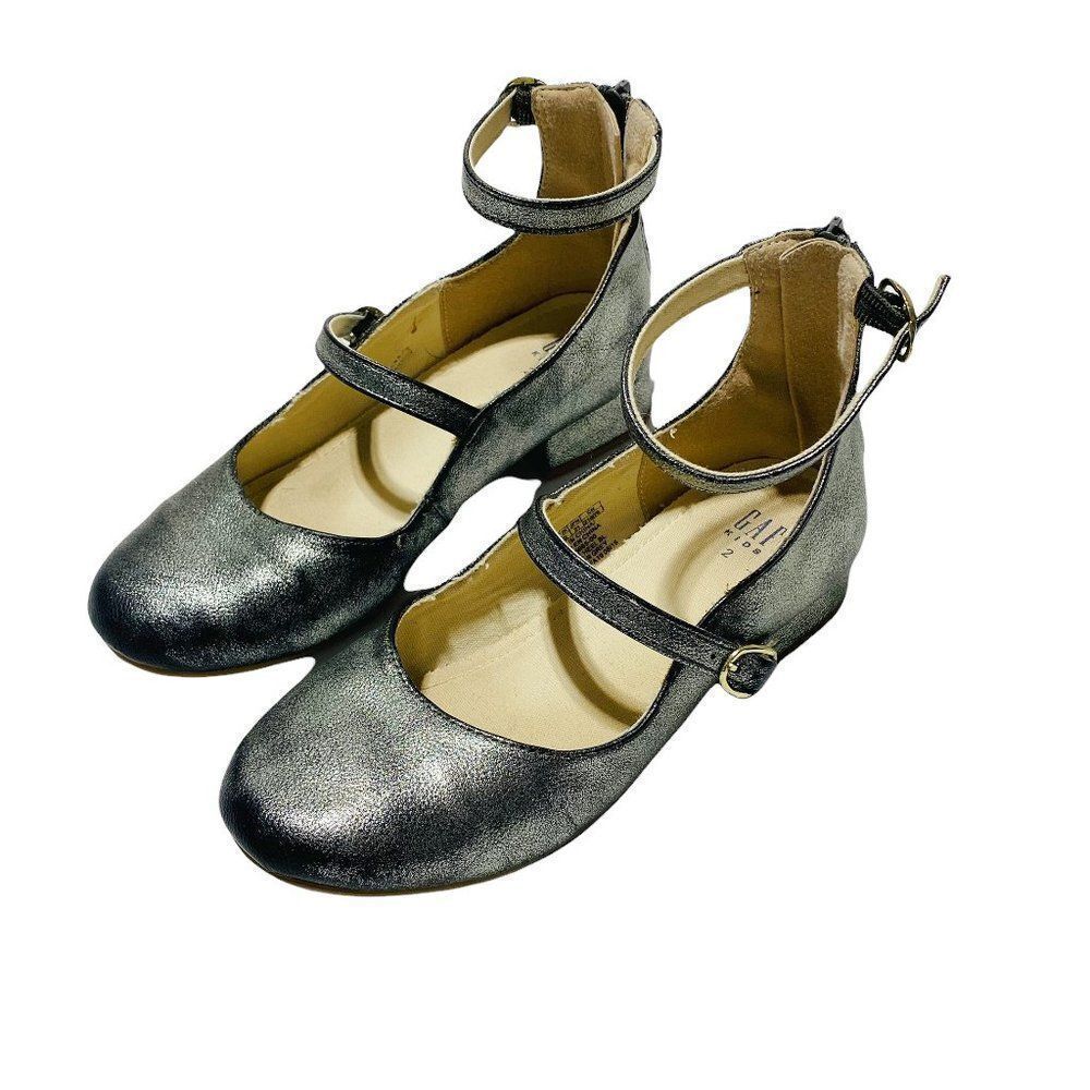 Gap Kids Metallic Green Heeled Dress Shoes